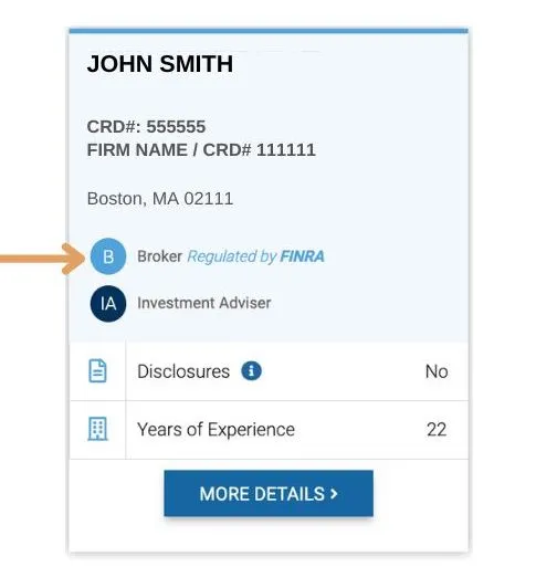 Broker Regulated by FINRA